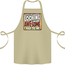 An Awesome Dad to Be New Daddy Baby Cotton Apron 100% Organic Khaki