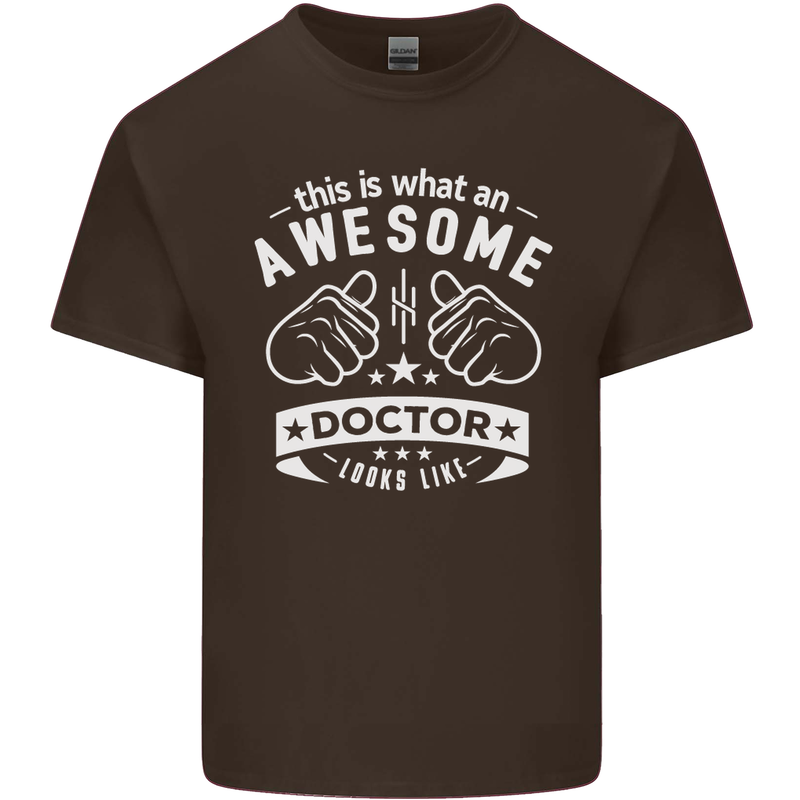 An Awesome Doctor Looks Like GP Funny Mens Cotton T-Shirt Tee Top Dark Chocolate