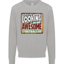 An Awesome Footballer Kids Sweatshirt Jumper Sports Grey