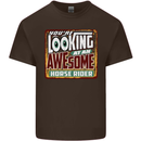 An Awesome Horse Rider Riding Equestrian Mens Cotton T-Shirt Tee Top Dark Chocolate