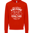 An Awesome Personal Trainer Looks Like Mens Sweatshirt Jumper Bright Red