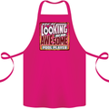 An Awesome Pool Player Cotton Apron 100% Organic Pink