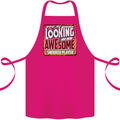 An Awesome Snooker Player Cotton Apron 100% Organic Pink