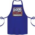 An Awesome Snooker Player Cotton Apron 100% Organic Royal Blue