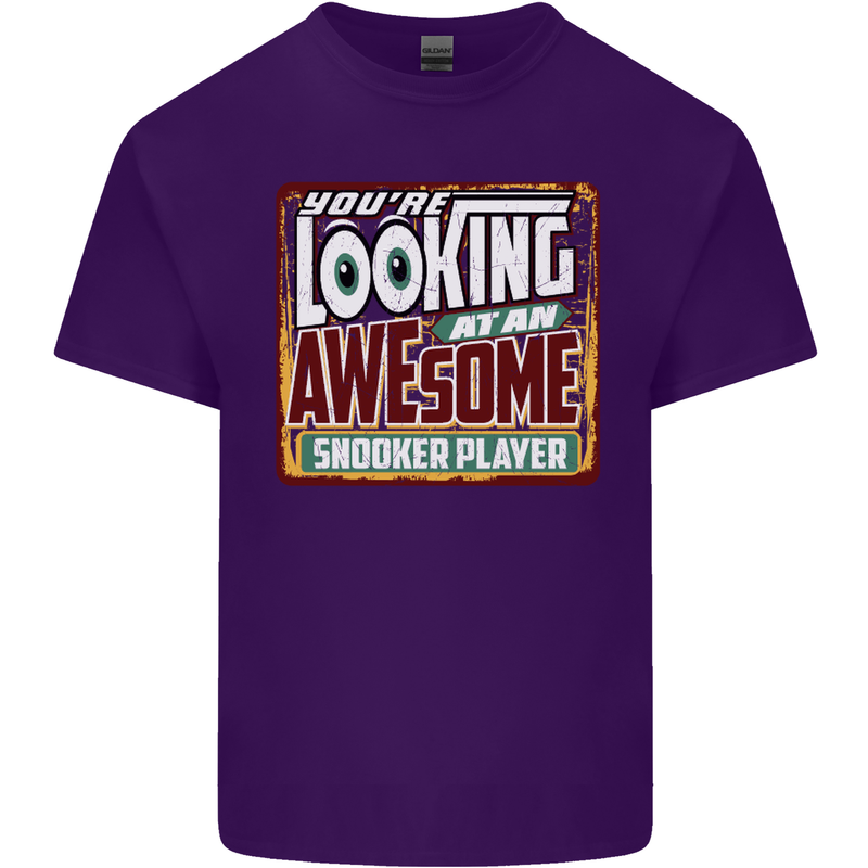 An Awesome Snooker Player Mens Cotton T-Shirt Tee Top Purple