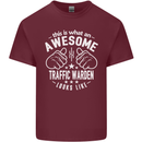 An Awesome Traffic Warden Looks Like Mens Cotton T-Shirt Tee Top Maroon
