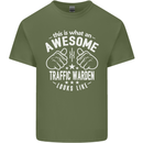 An Awesome Traffic Warden Looks Like Mens Cotton T-Shirt Tee Top Military Green