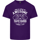 An Awesome Traffic Warden Looks Like Mens Cotton T-Shirt Tee Top Purple