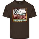 An Awesome Volleyball Player Mens Cotton T-Shirt Tee Top Dark Chocolate