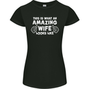 An Awesome Wife Looks Like Valentine's Day Womens Petite Cut T-Shirt Black