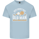 An Old Man Tennis Racket Player Mens Cotton T-Shirt Tee Top Light Blue