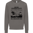An Old Man That Scuba Dives Diver Dive Mens Sweatshirt Jumper Charcoal