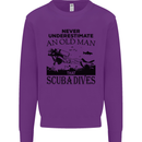 An Old Man That Scuba Dives Diver Dive Mens Sweatshirt Jumper Purple