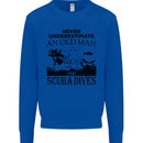 An Old Man That Scuba Dives Diver Dive Mens Sweatshirt Jumper Royal Blue