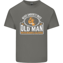 An Old Man With Boxing Gloves Funny Boxer Mens Cotton T-Shirt Tee Top Charcoal