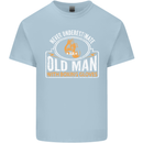 An Old Man With Boxing Gloves Funny Boxer Mens Cotton T-Shirt Tee Top Light Blue