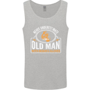 An Old Man With Boxing Gloves Funny Boxer Mens Vest Tank Top Sports Grey