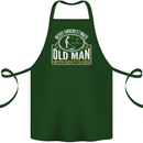 An Old Man With Golf Clubs Funny Golfing Cotton Apron 100% Organic Forest Green