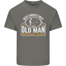 An Old Man With Golf Clubs Funny Golfing Mens Cotton T-Shirt Tee Top Charcoal