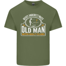 An Old Man With Golf Clubs Funny Golfing Mens Cotton T-Shirt Tee Top Military Green