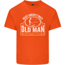 An Old Man With Golf Clubs Funny Golfing Mens Cotton T-Shirt Tee Top Orange
