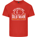An Old Man With Golf Clubs Funny Golfing Mens Cotton T-Shirt Tee Top Red
