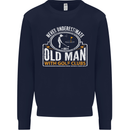 An Old Man With Golf Clubs Funny Golfing Mens Sweatshirt Jumper Navy Blue