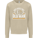 An Old Man With Golf Clubs Funny Golfing Mens Sweatshirt Jumper Sand