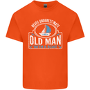 An Old Man With a Boat Sailor Sailing Funny Mens Cotton T-Shirt Tee Top Orange