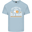 An Old Man With a Bowling Ball 10 Pin Mens Cotton T-Shirt Tee Top Light Blue
