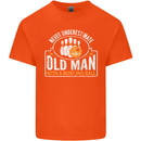 An Old Man With a Bowling Ball 10 Pin Mens Cotton T-Shirt Tee Top Orange