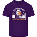 An Old Man With a Bowling Ball 10 Pin Mens Cotton T-Shirt Tee Top Purple