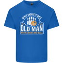 An Old Man With a Bowling Ball 10 Pin Mens Cotton T-Shirt Tee Top Royal Blue