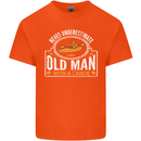 An Old Man With a Canoe Canoeing Funny Mens Cotton T-Shirt Tee Top Orange