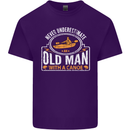 An Old Man With a Canoe Canoeing Funny Mens Cotton T-Shirt Tee Top Purple