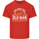 An Old Man With a Canoe Canoeing Funny Mens Cotton T-Shirt Tee Top Red