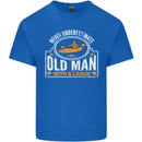 An Old Man With a Canoe Canoeing Funny Mens Cotton T-Shirt Tee Top Royal Blue