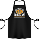 An Old Man With a Cricket Bat Cricketer Cotton Apron 100% Organic Black