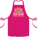 An Old Man With a Cricket Bat Cricketer Cotton Apron 100% Organic Pink