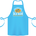 An Old Man With a Cricket Bat Cricketer Cotton Apron 100% Organic Turquoise
