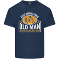 An Old Man With a Cricket Bat Cricketer Mens Cotton T-Shirt Tee Top Navy Blue
