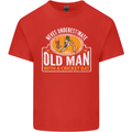 An Old Man With a Cricket Bat Cricketer Mens Cotton T-Shirt Tee Top Red