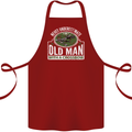 An Old Man With a Crossbow Funny Cotton Apron 100% Organic Maroon
