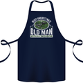 An Old Man With a Crossbow Funny Cotton Apron 100% Organic Navy Blue