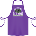 An Old Man With a Crossbow Funny Cotton Apron 100% Organic Purple