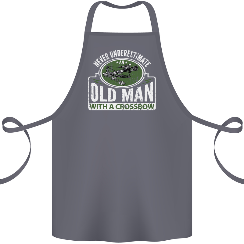 An Old Man With a Crossbow Funny Cotton Apron 100% Organic Steel