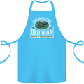 An Old Man With a Crossbow Funny Cotton Apron 100% Organic Turquoise