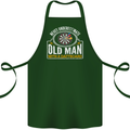 An Old Man With a Dart Board Funny Player Cotton Apron 100% Organic Forest Green