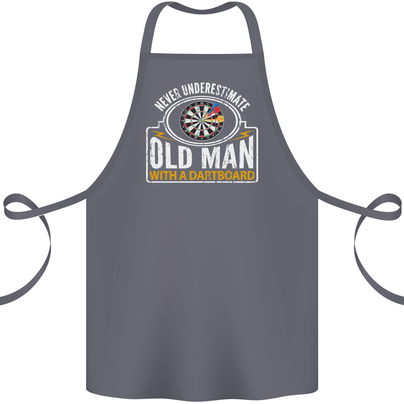 An Old Man With a Dart Board Funny Player Cotton Apron 100% Organic Steel