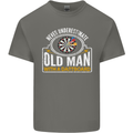 An Old Man With a Dart Board Funny Player Mens Cotton T-Shirt Tee Top Charcoal